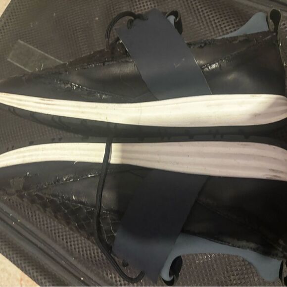 Navy blue Alexander smith sneakers rare Intrecciato Weave style shoes flats - Picture 5 of 10